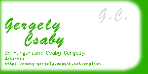 gergely csaby business card